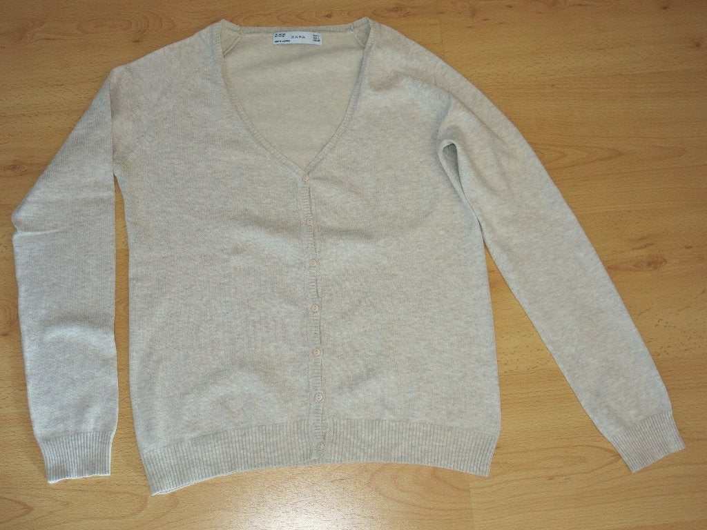 Een fijne cardigan, maat L, Ophalen, Gedragen, Maat 42/44 (L), Beige