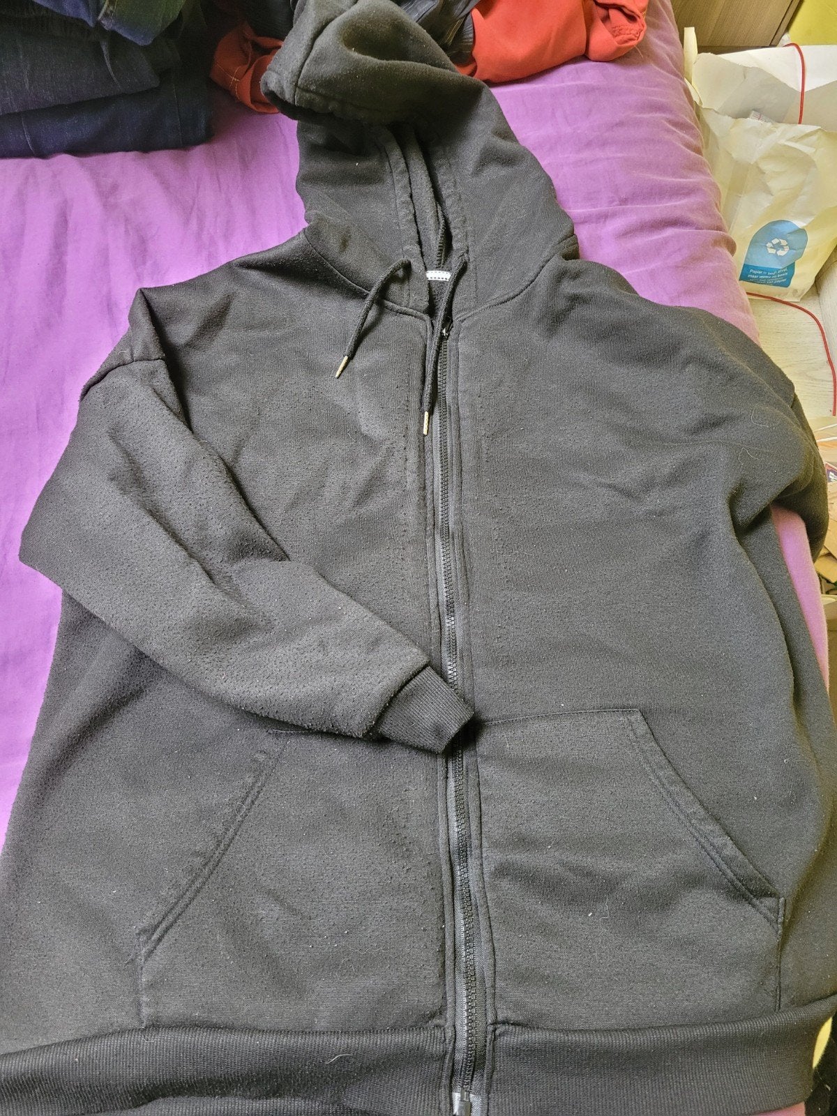 Zwart SHEIN Vest met Capuchon en Rits – Maat 2XL, Shein, Zwart, Overige maten, Ophalen of Verzenden