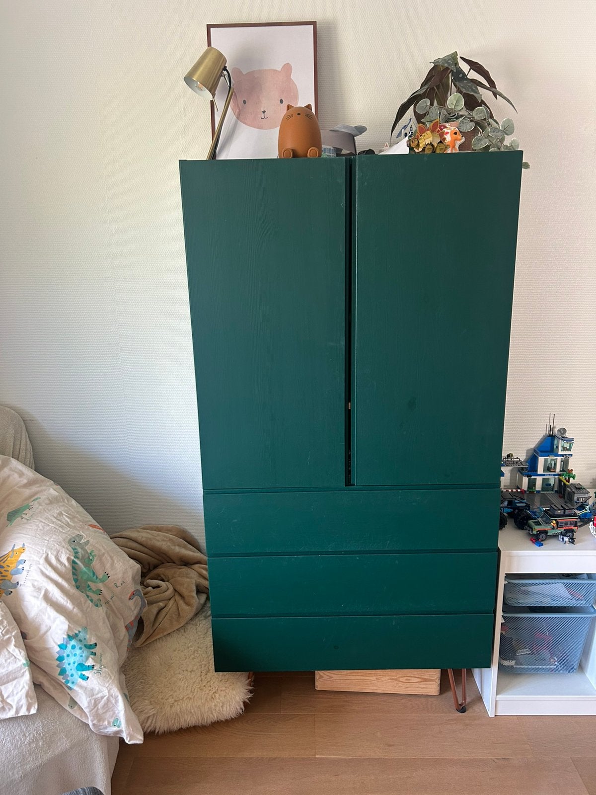 Mooie groene kast – ideaal voor kinderkamer, Ophalen, Gebruikt, 50 tot 100 cm, 3 of 4 laden