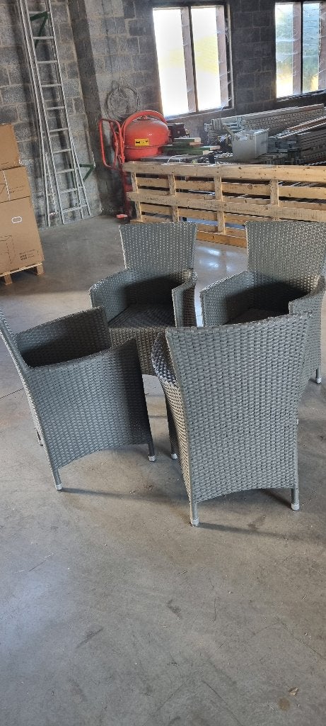 Tuinstoelen met tuintafel, Tuin en Terras, Ophalen, Gebruikt, Wicker