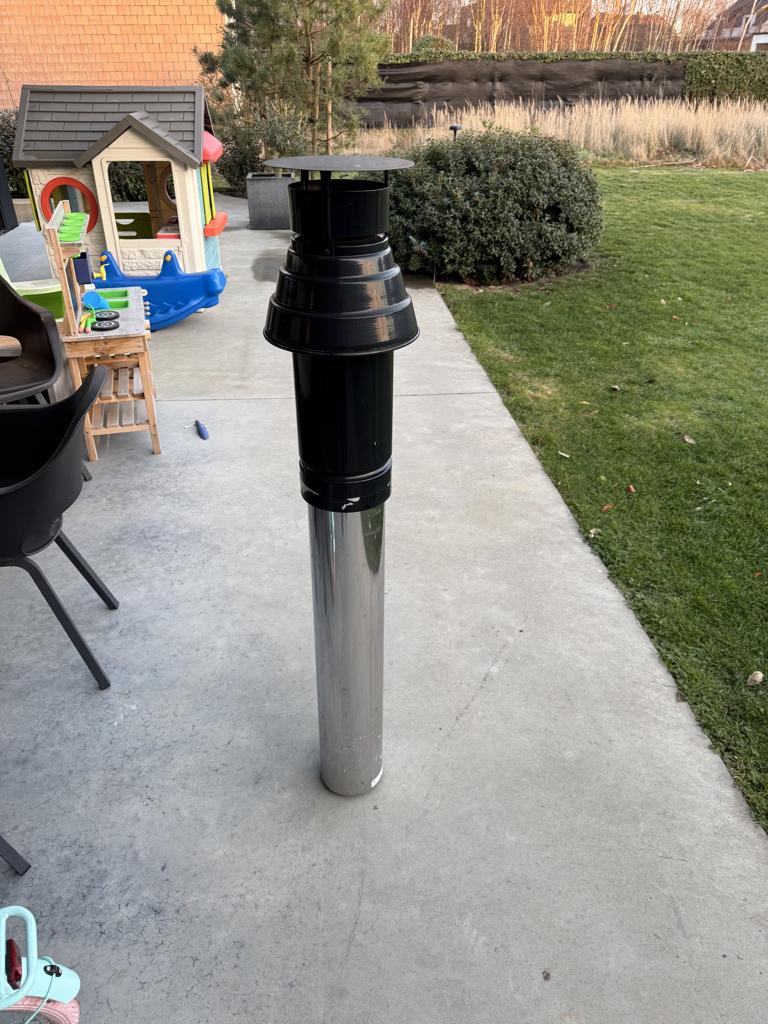 Dakpot gashaard + dubbelwandige buis, Doe-het-zelf en Bouw, Ophalen, Zo goed als nieuw