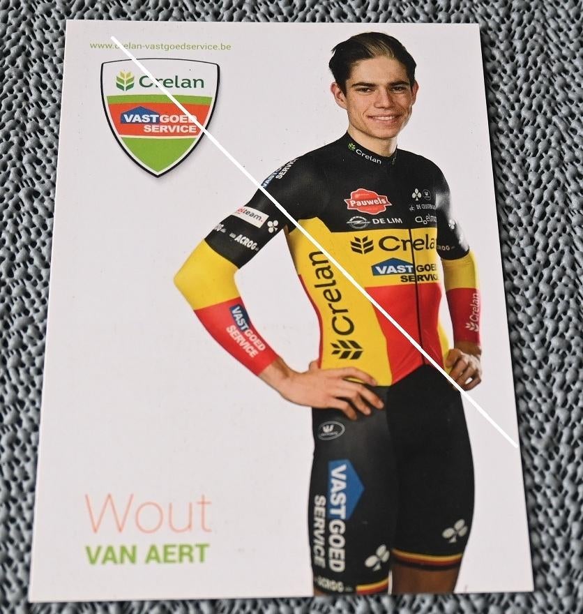 Crelan Vastgoed Service Pauwels / Wout Van Aert, Verzamelen, Verzenden, Zo goed als nieuw, Poster, Plaatje of Sticker