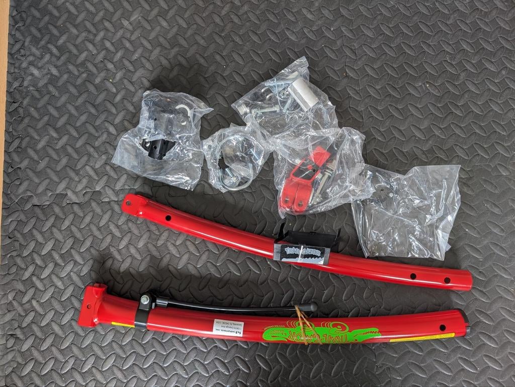 Trail-Gator Barre de tandem rouge, Comme neuf, Vélo suiveur, Trail gator, Pliable