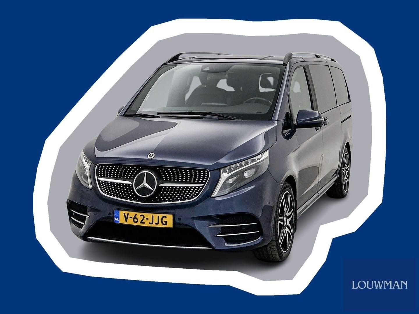 Mercedes-Benz V-klasse 250d Lang DC AMG Line Elektr schuifde, Auto's, Mercedes-Benz, Automaat, Monovolume, Blauw, Bedrijf