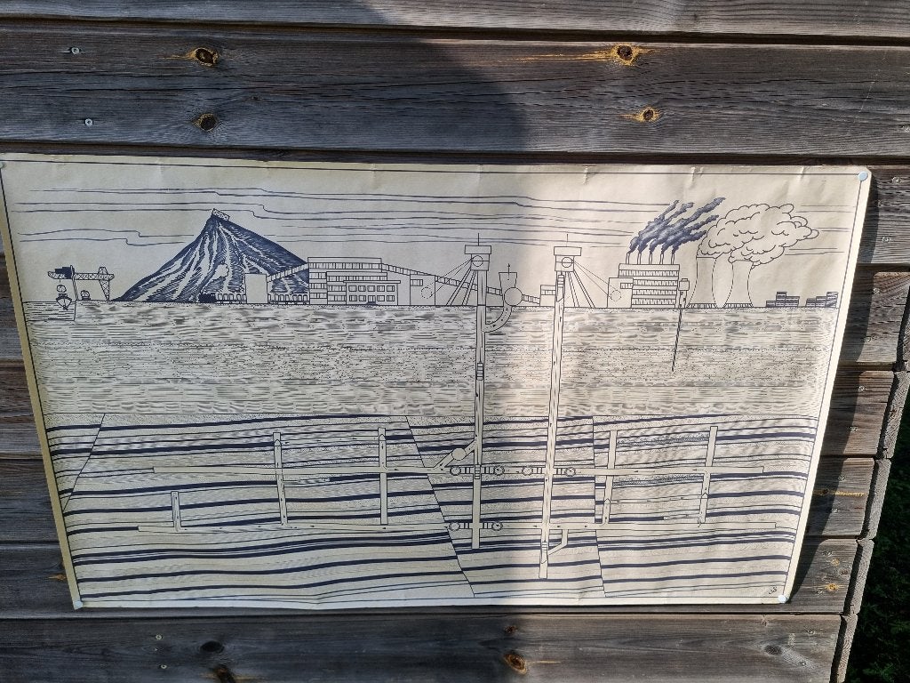 Mijnbouw. Tekening., Ophalen