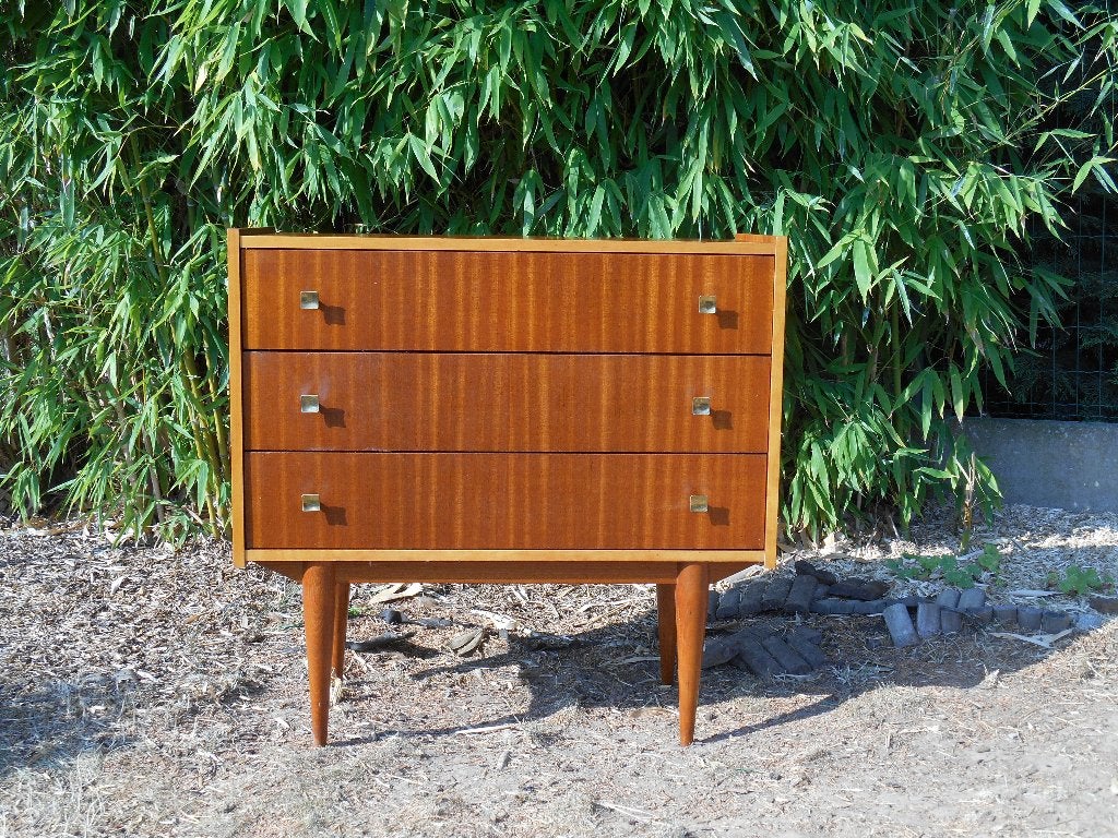 Commode vintage des années 60 - 3 tiroirs, Maison & Meubles, Armoires | Commodes, 3 ou 4 tiroirs, 25 à 50 cm, Moins de 100 cm