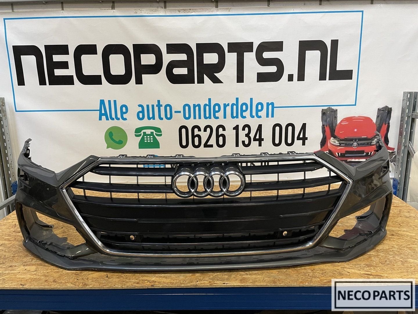BUMPER AUDI A7 4K S LINE VOORBUMPER GRILL 4K8807437C, Auto-onderdelen, Gebruikt, -, -, -