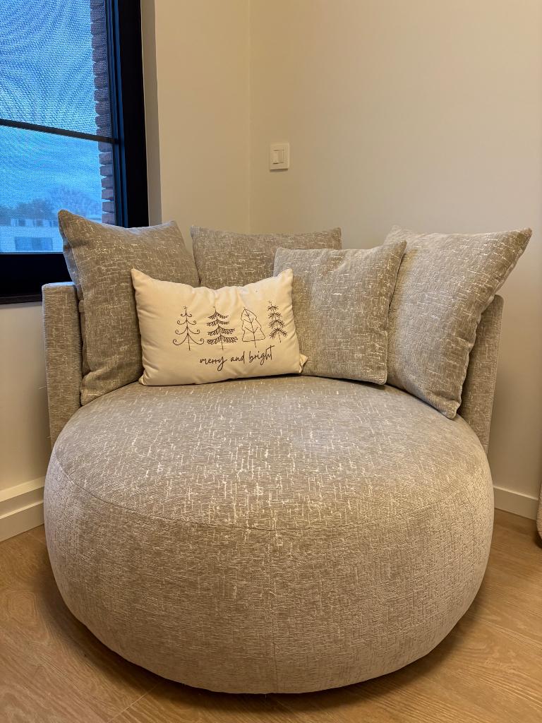 Ronde loveseat fauteuil, 100 à 125 cm, Comme neuf, Enlèvement, 100 à 125 cm