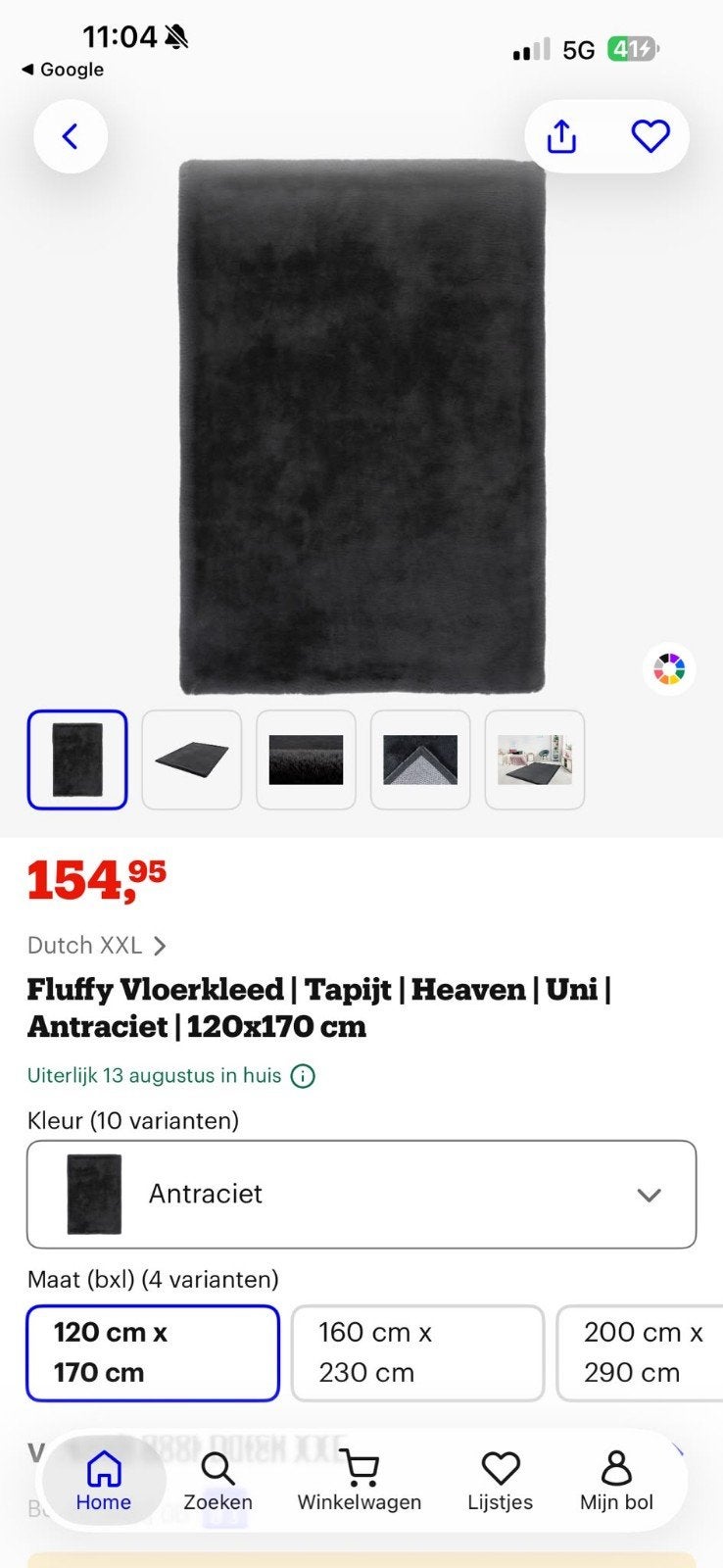Fluffy Tapijt, Maison & Meubles, 150 à 200 cm, Comme neuf, 100 à 150 cm, Enlèvement