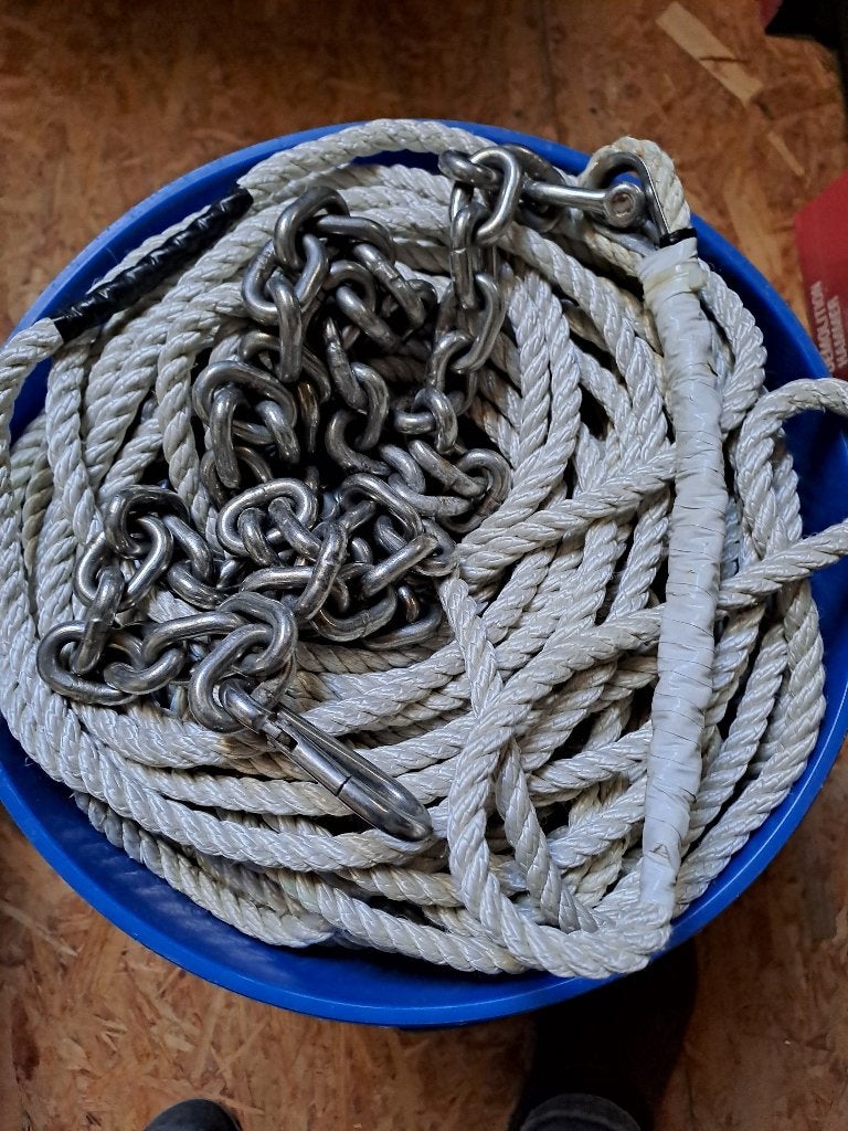 Ankerkoord 220 meter soepele koord, Ophalen, Zo goed als nieuw, Overige typen