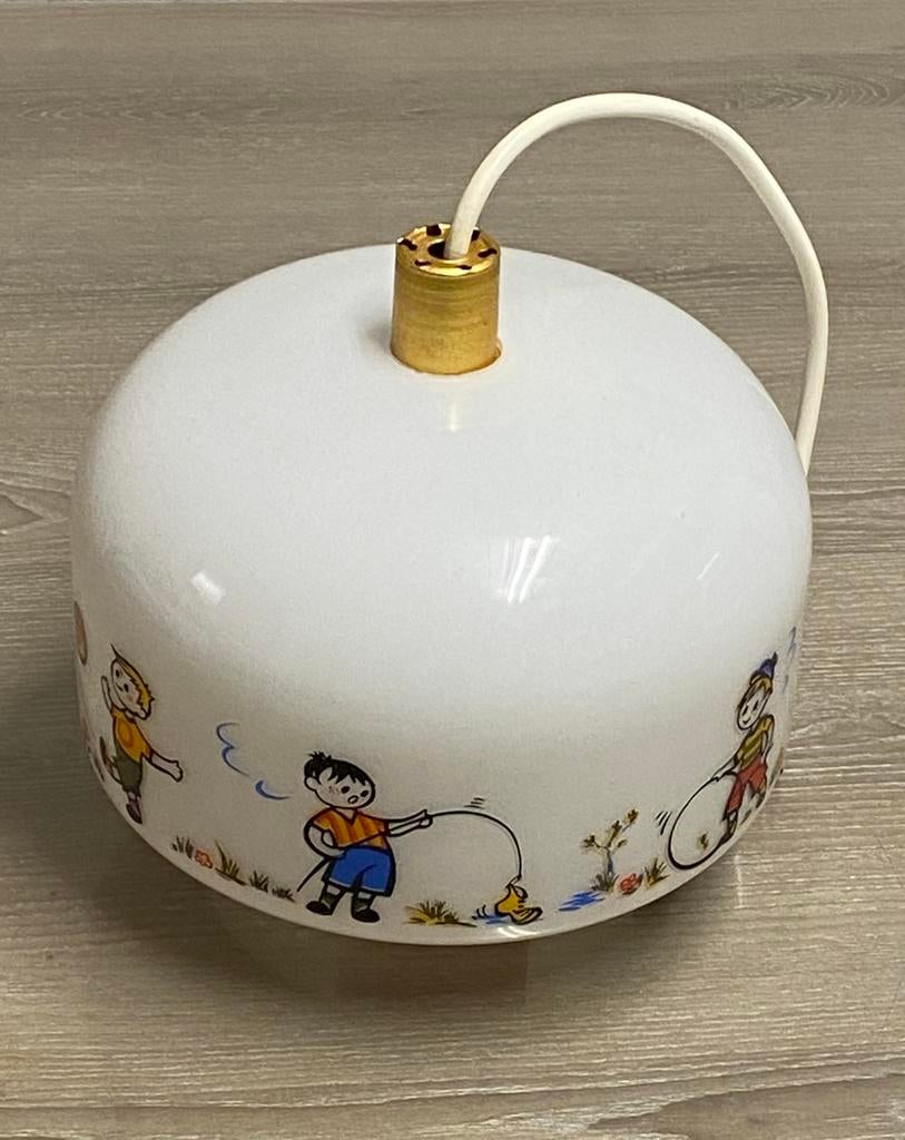 Lustre vintage des année 60-70 en opaline , prix : 10€, Maison & Meubles, Enlèvement ou Envoi, Comme neuf, Verre