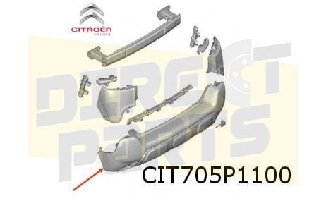 Citroën C3 Aircross (10/17-7/21) achterbumpers (Zwart) 16320, Verzenden, -, Nieuw, Achter