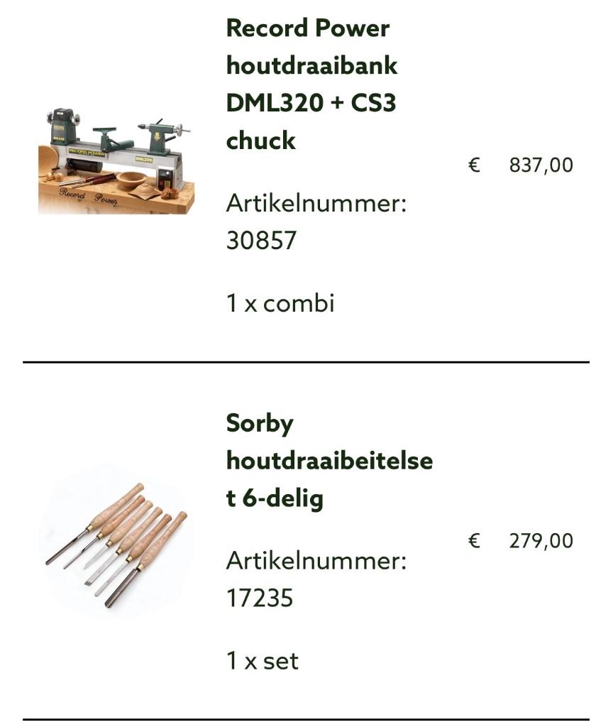 Houtdraaibank + beitels enz, Doe-het-zelf en Bouw, Ophalen, Zo goed als nieuw, Houtdraaibank