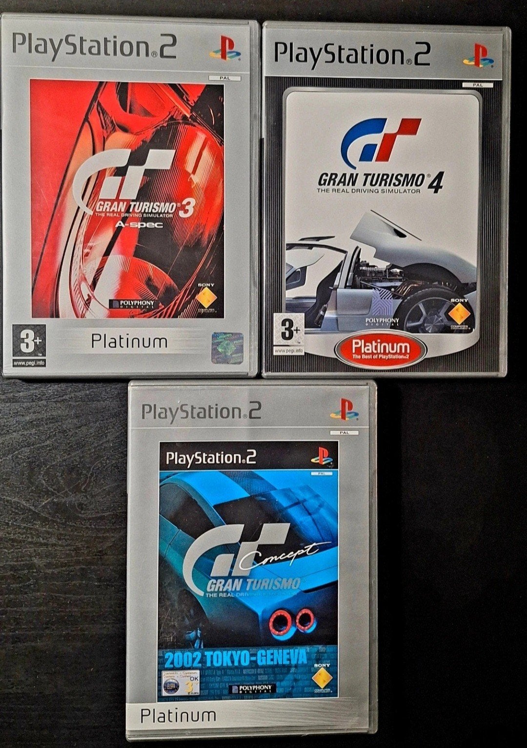 Pack combiné PS2 Gran Turismo : 3 +4 +Concept 2002 Tokyo-Gen, Enlèvement ou Envoi, Comme neuf, À partir de 3 ans
