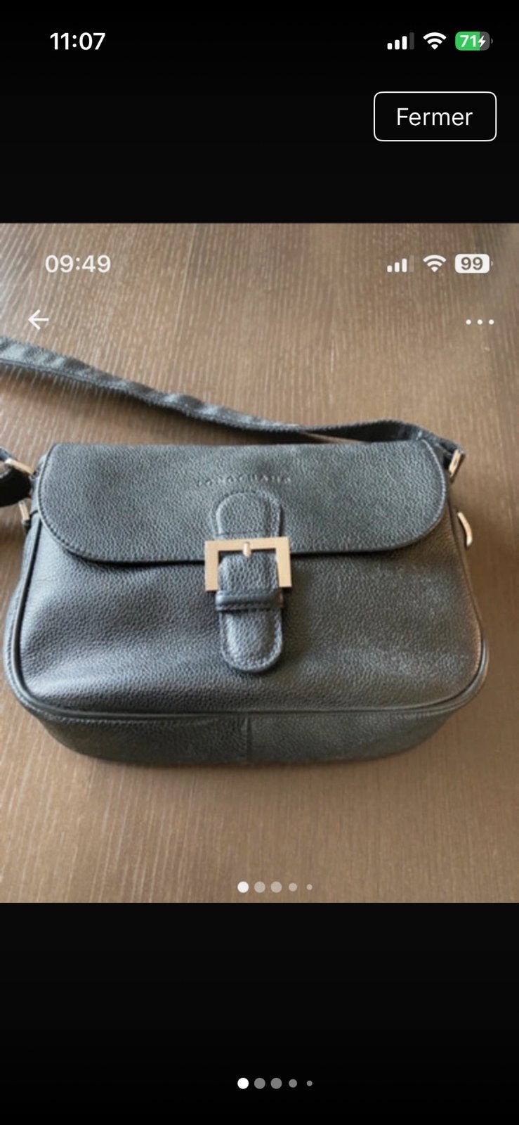 Sac Longchamp, Handtassen en Accessoires, Zwart, Zo goed als nieuw, Leer, Ophalen