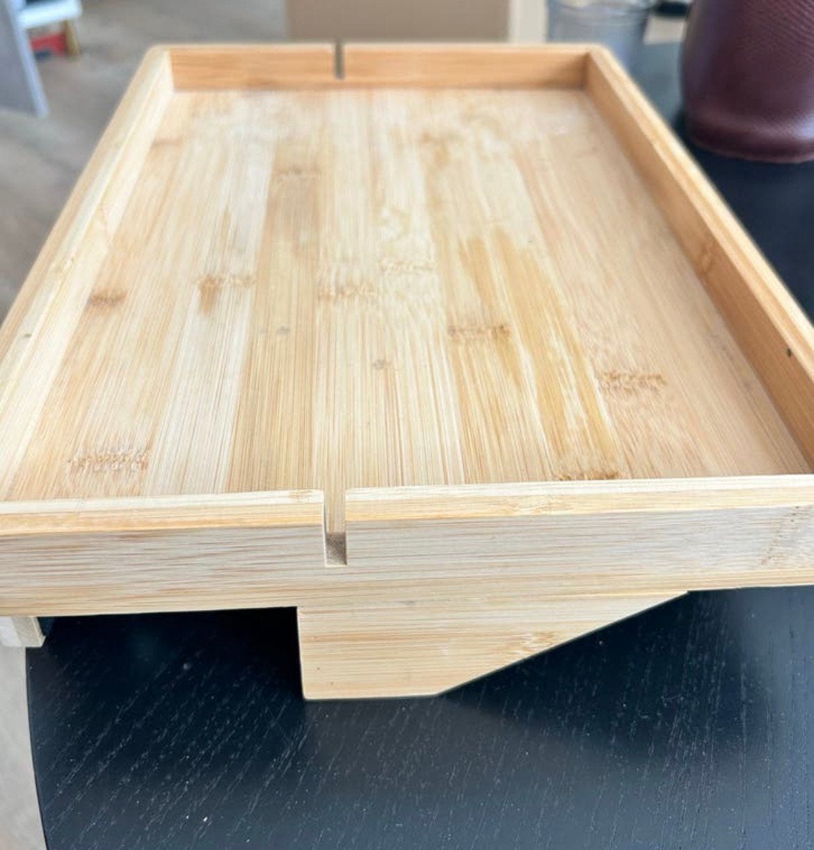 Bamboe nachtkastje/sidetable, Huis en Inrichting, Woonaccessoires | Dienbladen, Zo goed als nieuw, Ophalen