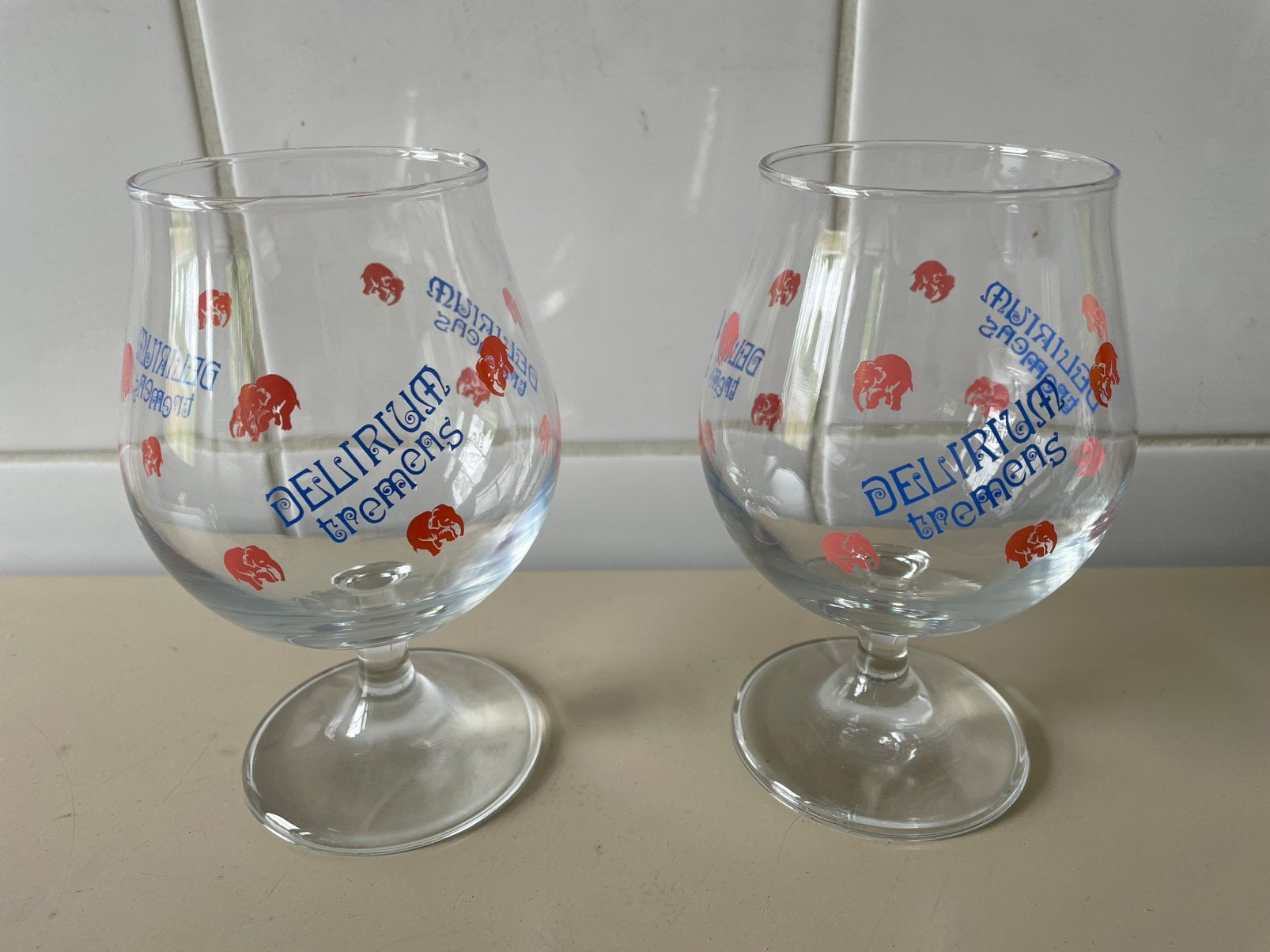 2 Delirium glazen, Ophalen of Verzenden, Zo goed als nieuw