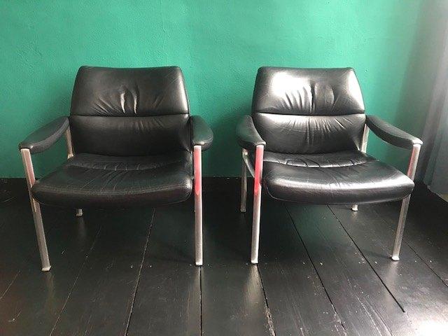 2 Lounge Fauteuils, Ophalen, Gebruikt, Jaren 60, 75 tot 100 cm