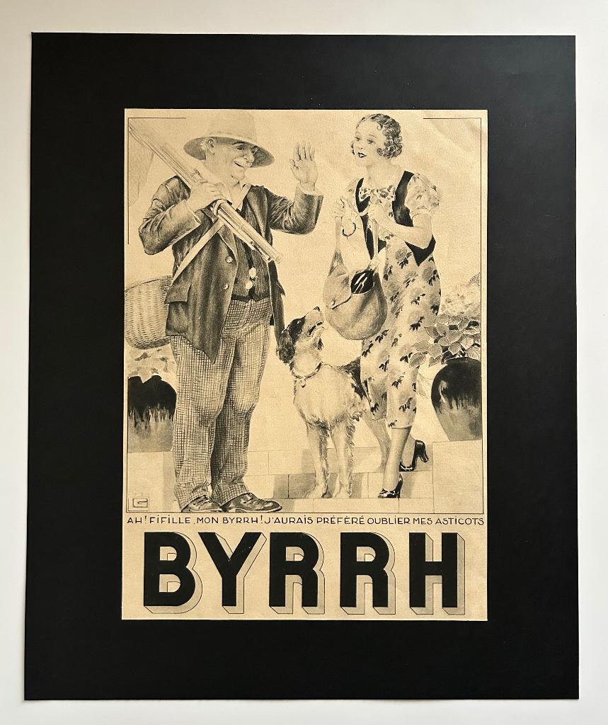 deco grote oude papieren reclame - Byrrh - Banania - Lu, Ophalen of Verzenden, Reclame