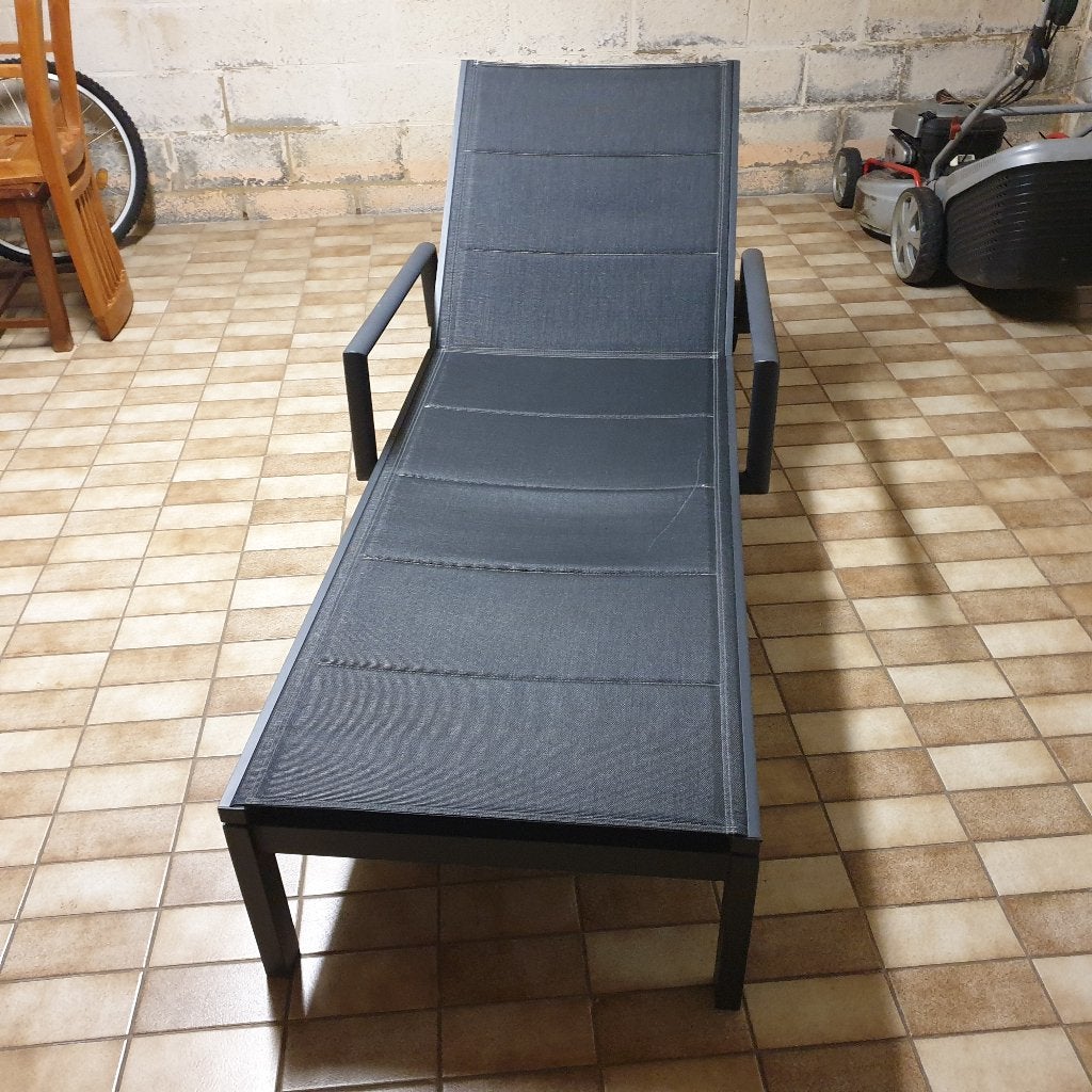 chaise longue (transat), Ophalen, Nieuw, Metaal, Verstelbaar