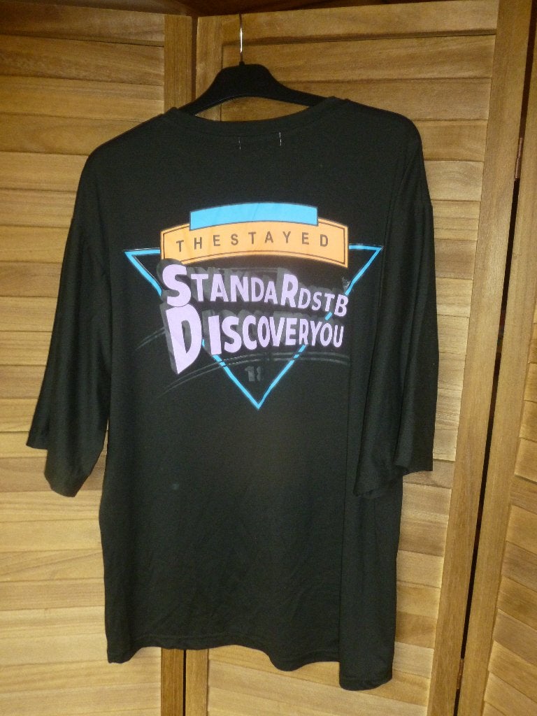 T-shirt zwart met tekening, maat : XL, Ophalen, Zo goed als nieuw, Maat 46/48 (XL) of groter, Zwart