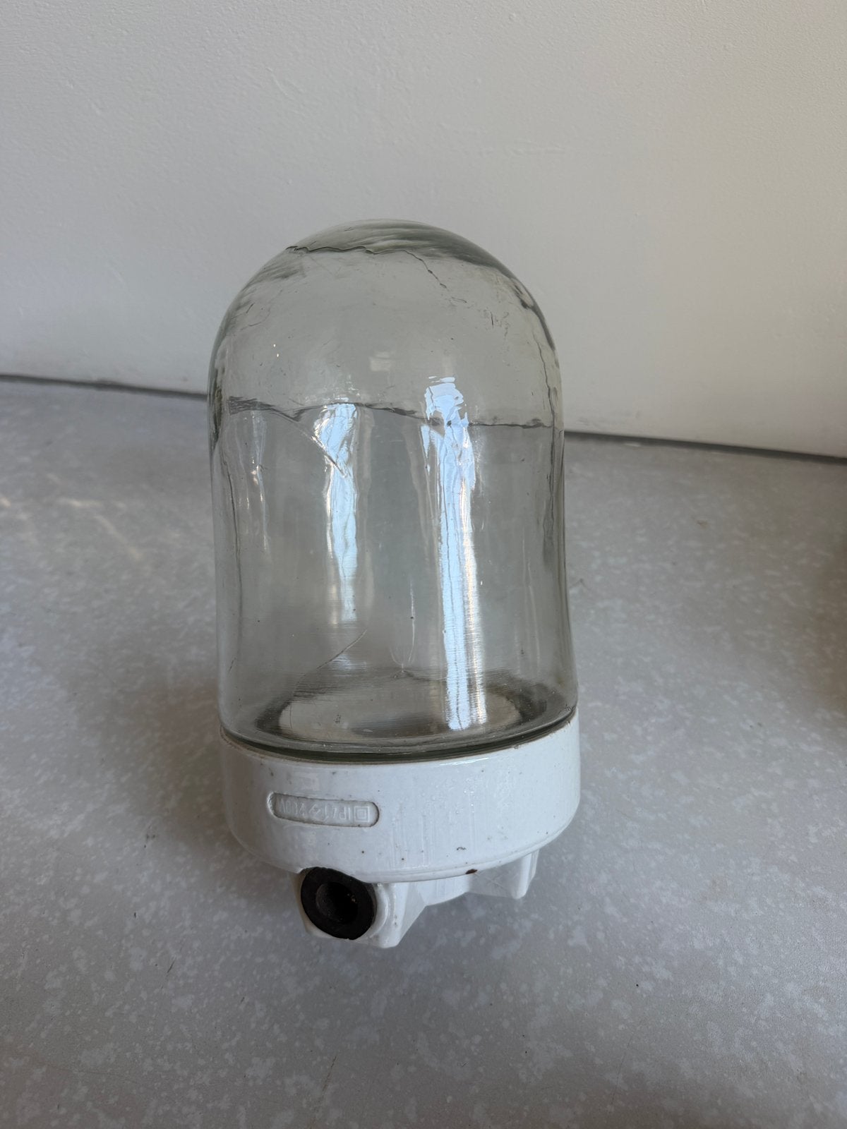 Vintage Wandlamp Glas en Porselein, Ophalen, Gebruikt, Glas