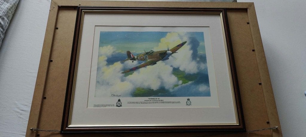 Lithographie Spitfire de la Seconde Guerre mondiale, Enlèvement, Deuxième Guerre mondiale, Comme neuf, Armée de l'air