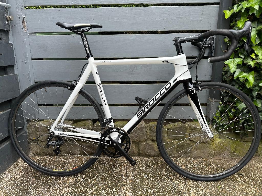 VÉLO DE ROUTE EN CARBONE SIROCCO SR MONZA 59 cm., Frein sur jante, Enlèvement ou Envoi, 57 à 61 cm, Utilisé