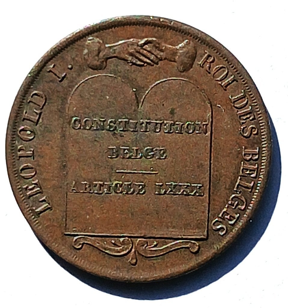 médaille 21-7-1831 prêtant serment à Léopold 1, Enlèvement ou Envoi, Autres matériaux