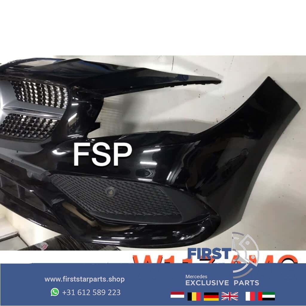 W117 CLA Facelift AMG Voorbumper 2013-2019 origineel zwart c, Gebruikt, -, Voor, Ophalen of Verzenden