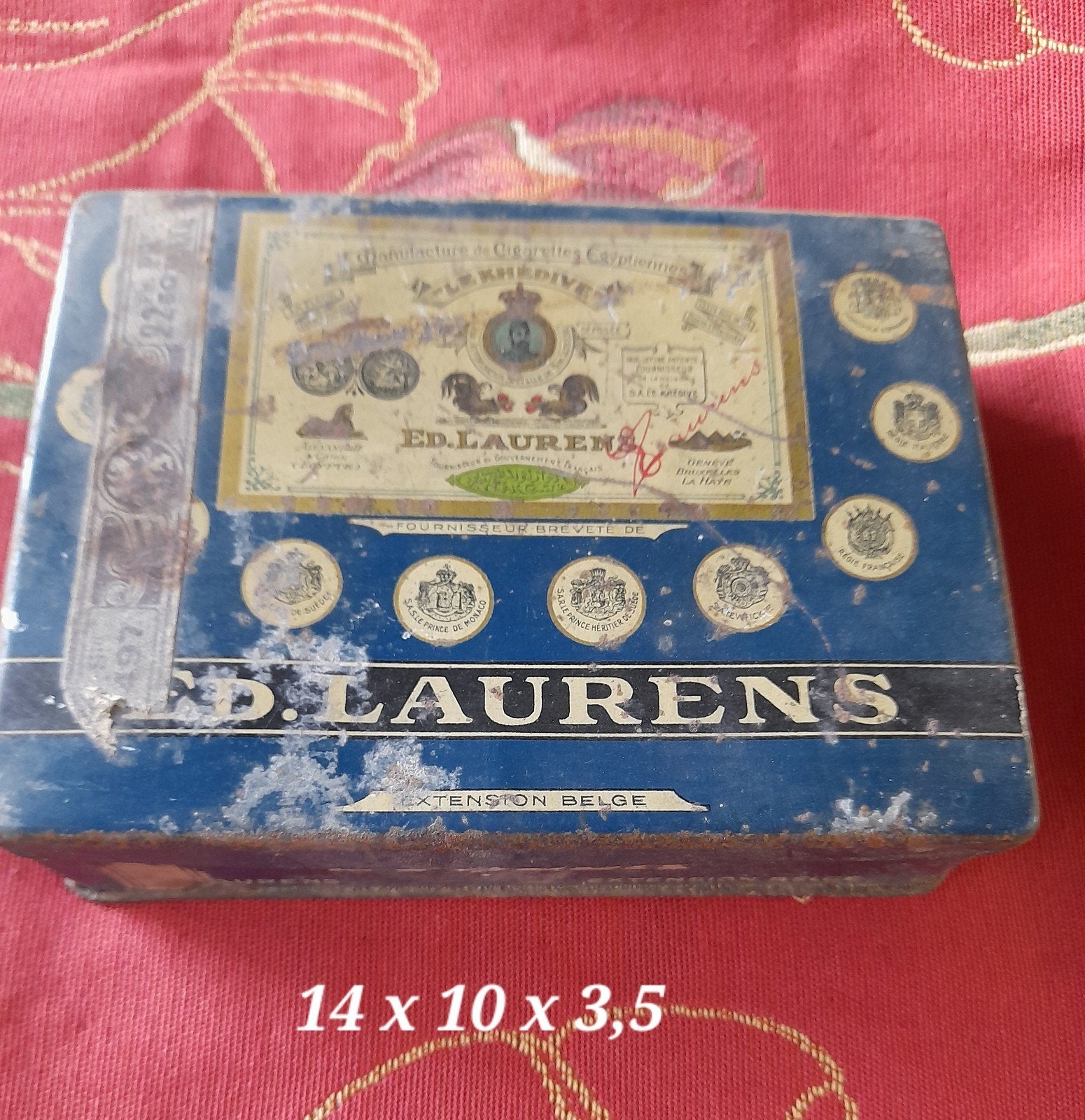 Ancienne boîte de cigarillos Éd.Laurens 14 x 10 x 3,5, Utilisé, Autre, Autres marques