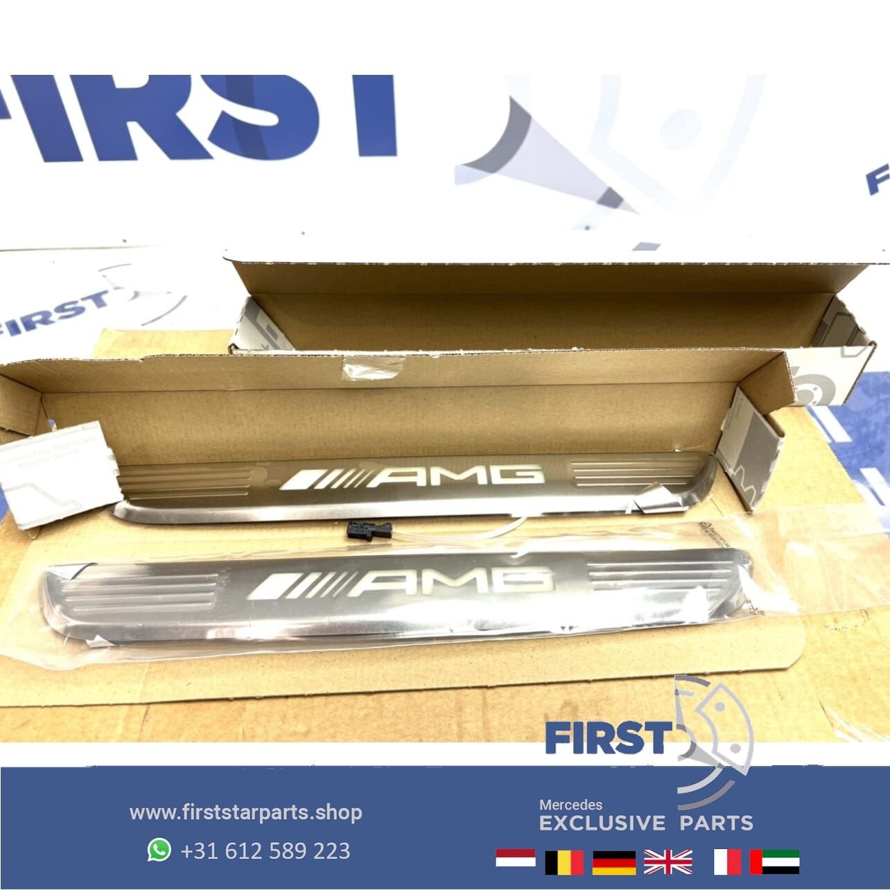 W205 C43 C63 AMG originele LED instaplijsten dorpel C Klasse, Gebruikt, -, Ophalen of Verzenden, -