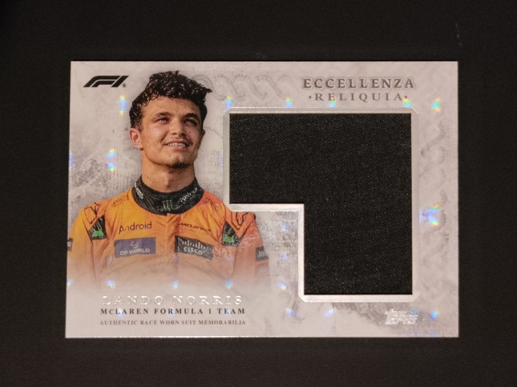 TOPPS F1 Eccellenza 2024 premiumkaart Norris Reliquia, Ophalen of Verzenden, Nieuw, Plaatje