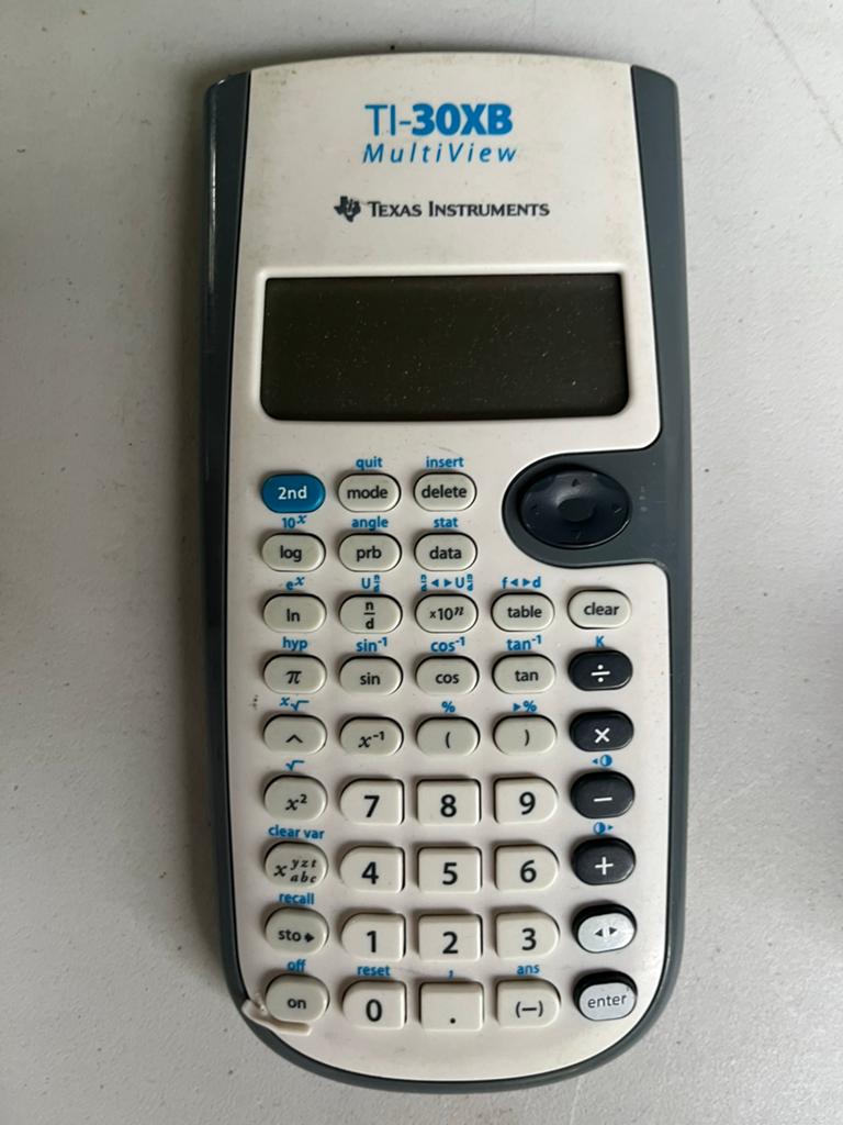Rekenmachine Texis instruments TI 30XB, Ophalen, Gebruikt