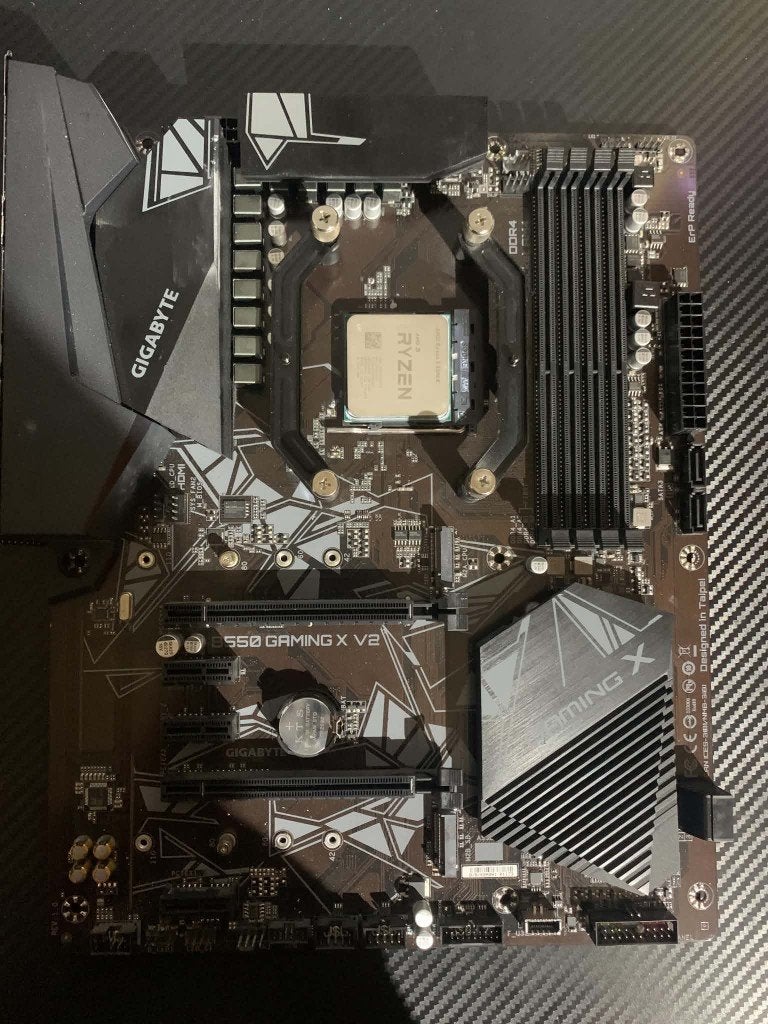 moederbord + CPU, Informatique & Logiciels, DDR4, Enlèvement, Utilisé, Socket AM4