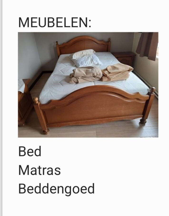 Bed, matras en bijhorende beddengoed, Huis en Inrichting, Slaapkamer | Complete slaapkamers, Ophalen