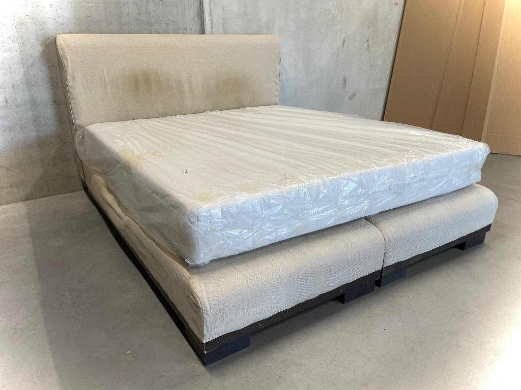 Boxspring 180x200 - met of zonder matras, Ophalen, Gebruikt, Tweepersoons, 180 cm