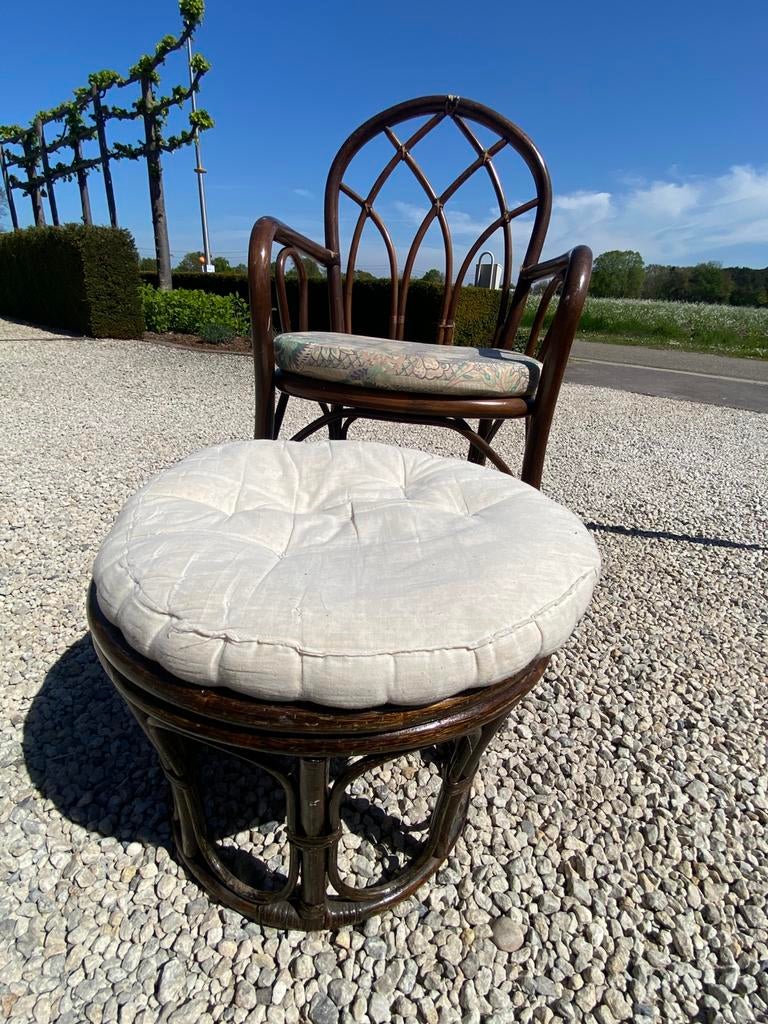 Zetel met voetbank, Huis en Inrichting, Ophalen, Zo goed als nieuw