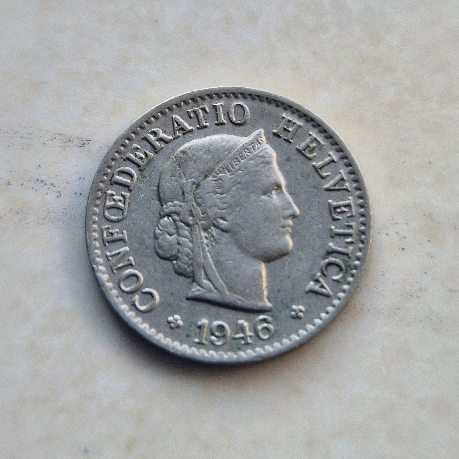 1946 Switerland , 5 Rappen Coin, Ophalen of Verzenden