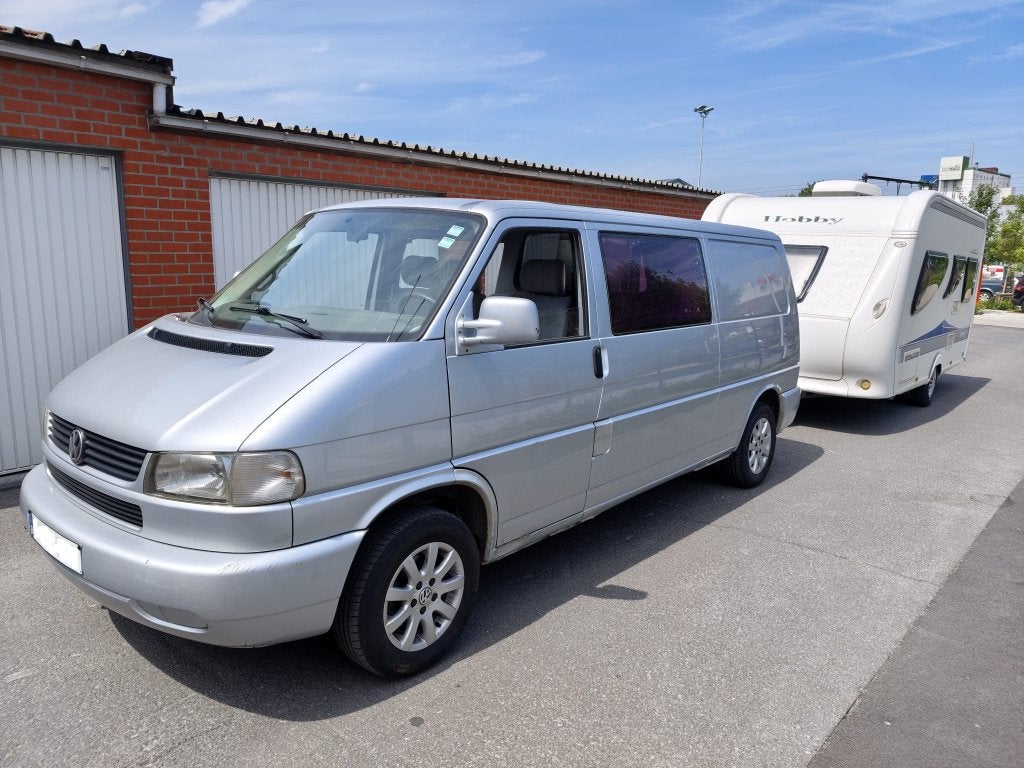 VW T4 Transporter 6 places utilitaire avec inspection 1.9TD, Autos, Camionnettes & Utilitaires, Euro 2, Argent ou Gris, Achat