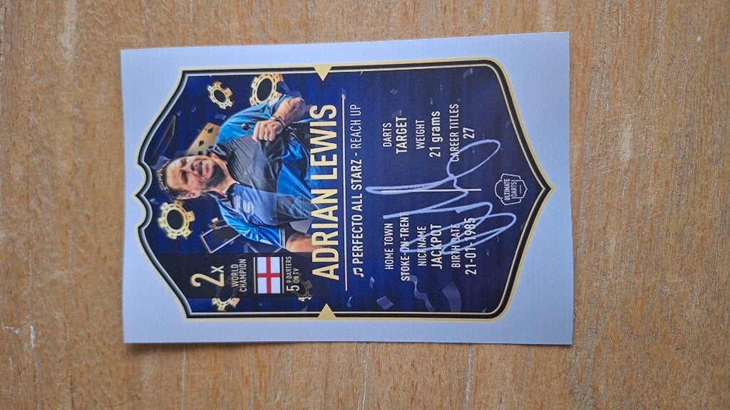 Foto met handtekening (print); Adrian Lewis # Darts, Ophalen of Verzenden, Nieuw, Overige typen