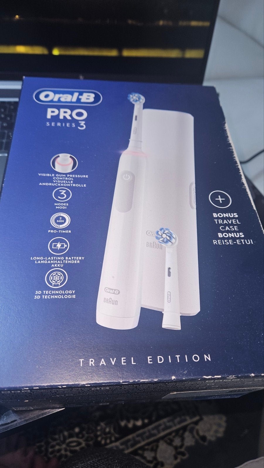 Brosse Oral B Pro3, Enlèvement