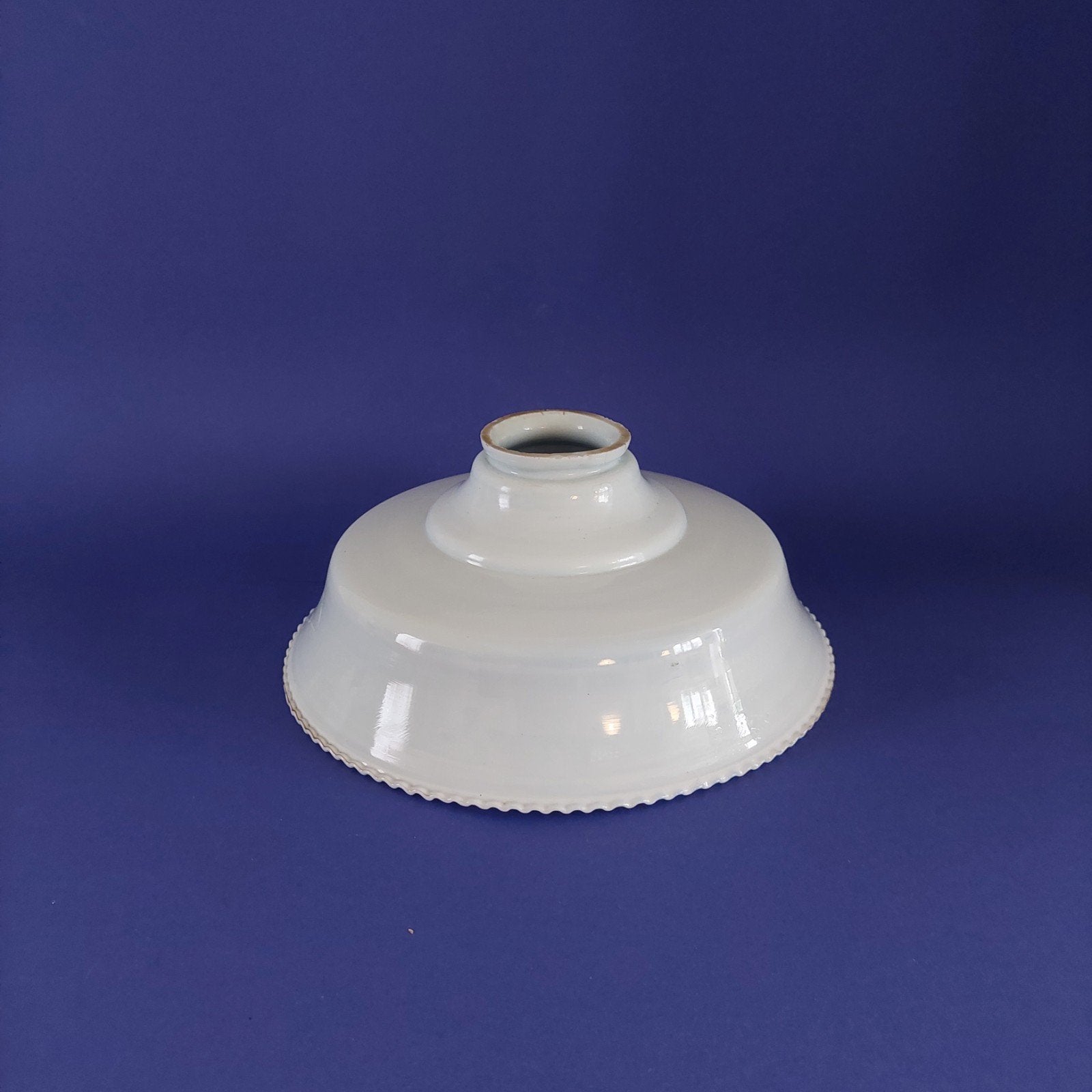 Vintage Lampenkap Lichtblauw Melkglas / Opaline - Art Deco, Enlèvement ou Envoi