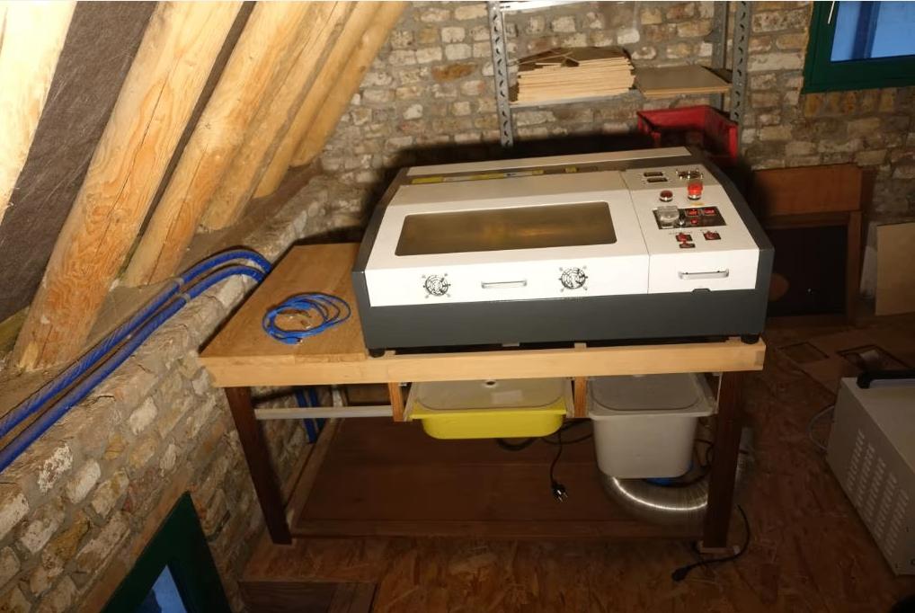50W CO2 lasercutter 40x40 cm, Doe-het-zelf en Bouw, Gereedschap | Overige machines, Gebruikt, Ophalen