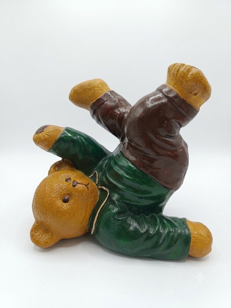 Keramieke teddy beer (Ralph Lauren stijl), Verzamelen, Beelden en Beeldjes, Ophalen, Gebruikt, Dier