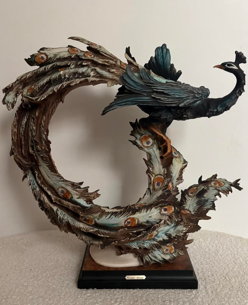 Giuseppe Armani LIMITED EDITION porselein PEACOCK, Antiek en Kunst, Ophalen