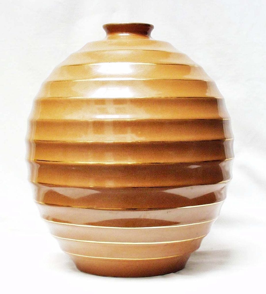 Boch - Septfontaines Luxembourg - Vase Art Déco - H 36 cm, Antiquités & Art, Enlèvement ou Envoi