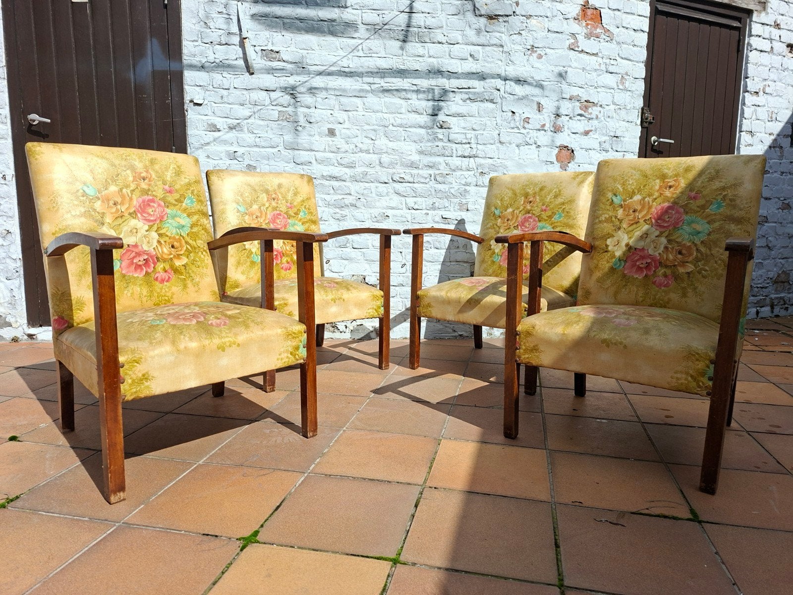 4 retro / vintage zeteltjes, Ophalen, Overige materialen, Gebruikt, Minder dan 75 cm