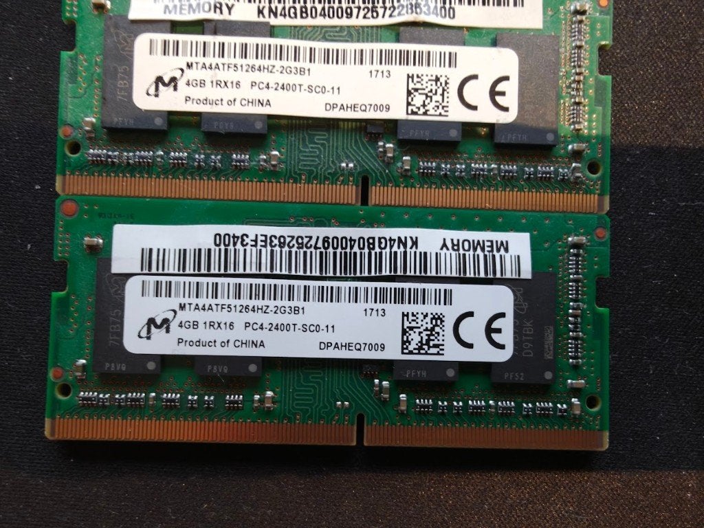 2 Micron 4Go DDR4-2400 SO-DIMM – 8Go, Informatique & Logiciels, DDR4, Laptop, 4 GB, Envoi