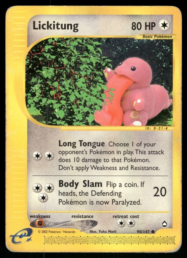 Lickitung 90/147 - Aquapolis (Good), Envoi, Utilisé